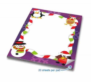 Xmas notepad purple border